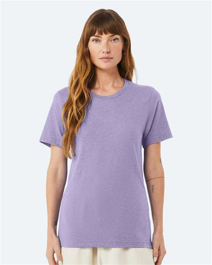 Custom Embroidered  BELLA + CANVAS CVC Jersey Tee 3001CVC Heather Dark Lavender