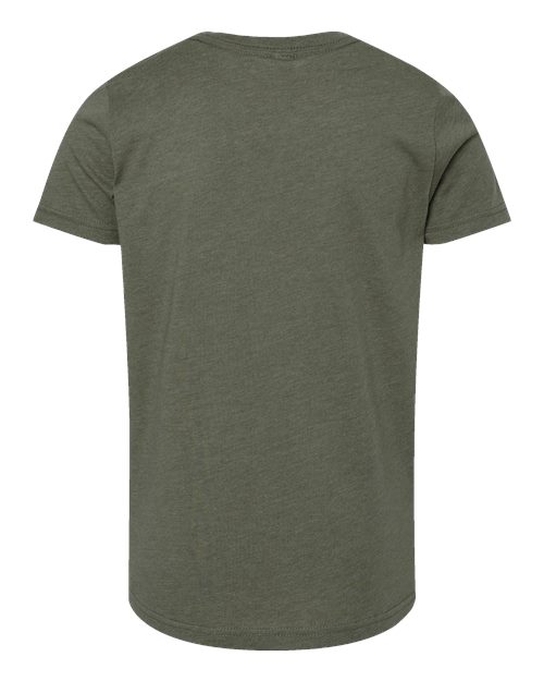 BELLA + CANVAS Youth CVC Jersey Tee 3001YCVC Heather Military Green