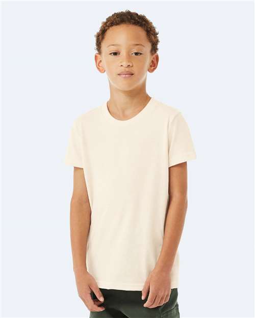 BELLA + CANVAS Youth CVC Jersey Tee 3001YCVC Heather Natural