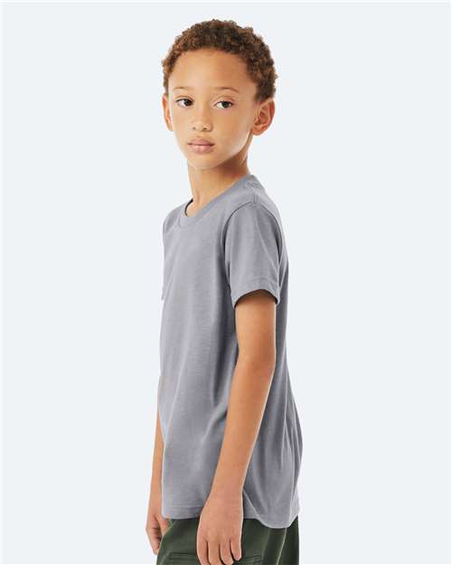 BELLA + CANVAS Youth CVC Jersey Tee 3001YCVC Heather Storm