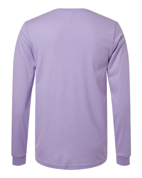 BELLA + CANVAS Heather CVC Long Sleeve Tee 3501CVC Heather Dark Lavender