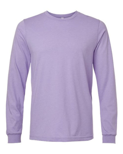 BELLA + CANVAS Heather CVC Long Sleeve Tee 3501CVC Heather Dark Lavender