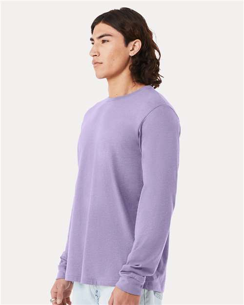BELLA + CANVAS Heather CVC Long Sleeve Tee 3501CVC Heather Dark Lavender