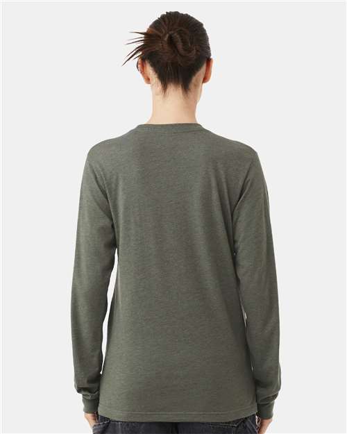 BELLA + CANVAS Heather CVC Long Sleeve Tee 3501CVC Heather Military Green
