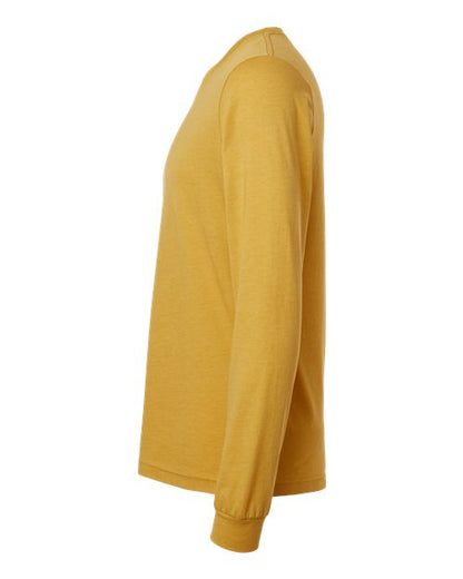 BELLA + CANVAS Heather CVC Long Sleeve Tee 3501CVC Heather Mustard