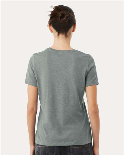 BELLA + CANVAS Women’s Relaxed Fit Heather CVC Tee 6400CVC Heather Blue Storm