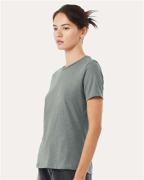 BELLA + CANVAS Women’s Relaxed Fit Heather CVC Tee 6400CVC Heather Blue Storm