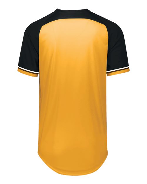 Custom EmbroideredRussell Athletic Unisex Classic V-Neck Jersey 12076 Gold/ Black/ White
