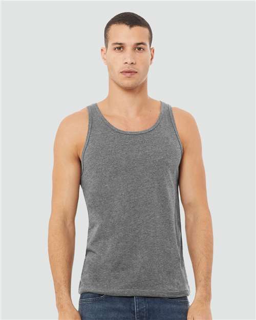 Custom Embroidered  BELLA + CANVAS Heather CVC Tank 3480CVC  