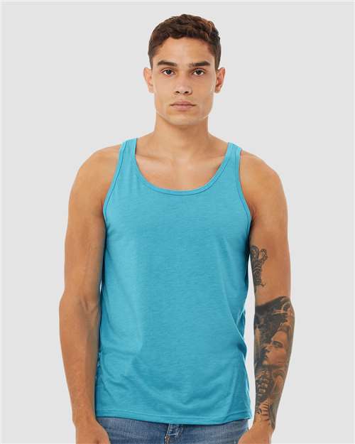 Custom Embroidered  BELLA + CANVAS Triblend Tank 3484  