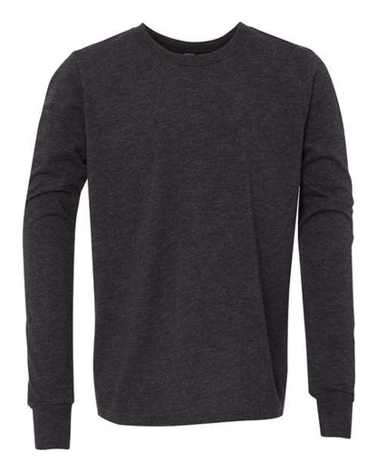 BELLA + CANVAS Triblend Long Sleeve Tee 3513 True Royal Triblend Custom Embroidered Business Logo
