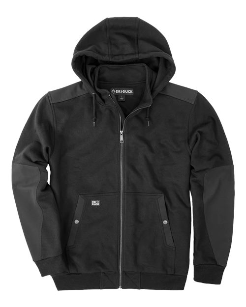 Custom EmbroideredDRI DUCK Men's Mission Fleece Pro Full-Zip Jacket 12216 Black