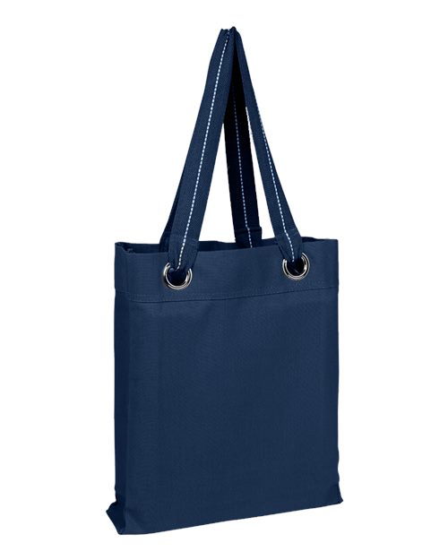 Q-Tees Large Grommet Tote Q1630 Custom Embroidered Business Logo