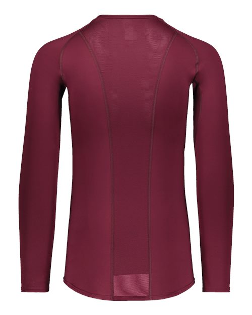 Custom EmbroideredRussell Athletic Unisex CoolCore­ Long Sleeve Compression Shirt 12092 Maroon