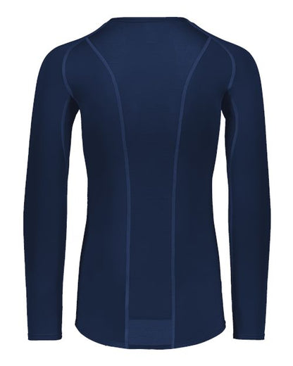 Custom EmbroideredRussell Athletic Unisex CoolCore­ Long Sleeve Compression Shirt 12092 Navy