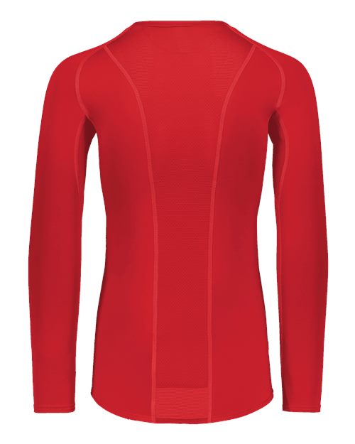 Custom EmbroideredRussell Athletic Unisex CoolCore­ Long Sleeve Compression Shirt 12092 True Red