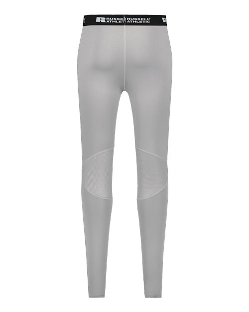 Custom EmbroideredRussell Athletic Unisex CoolCore Compression Tights 12102 Grid Iron Silver
