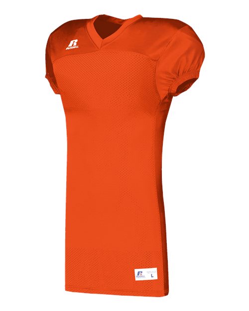 Custom EmbroideredRussell Athletic Unisex Jersey With Side Inserts 12110 Burnt Orange
