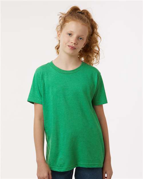 Custom Embroidered  Tultex Youth Fine Jersey T-Shirt 235 Heather Kelly
