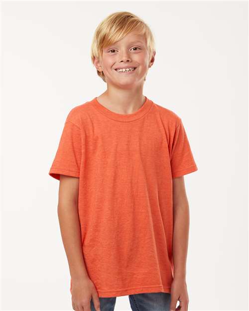 Custom Embroidered  Tultex Youth Fine Jersey T-Shirt 235 Heather Orange