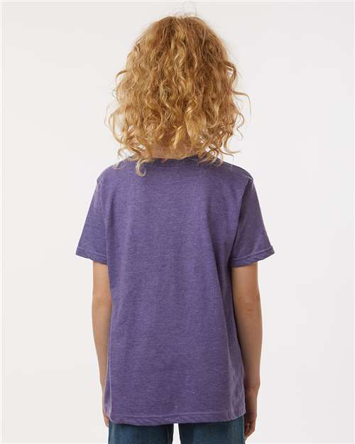 Tultex Youth Fine Jersey T-Shirt 235 Heather Purple