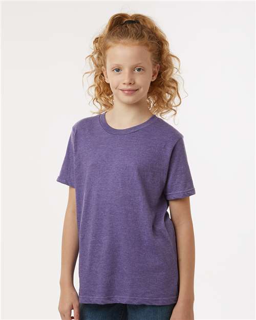 Custom Embroidered  Tultex Youth Fine Jersey T-Shirt 235 Heather Purple