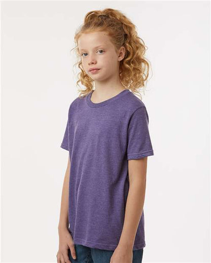 Tultex Youth Fine Jersey T-Shirt 235 Heather Purple