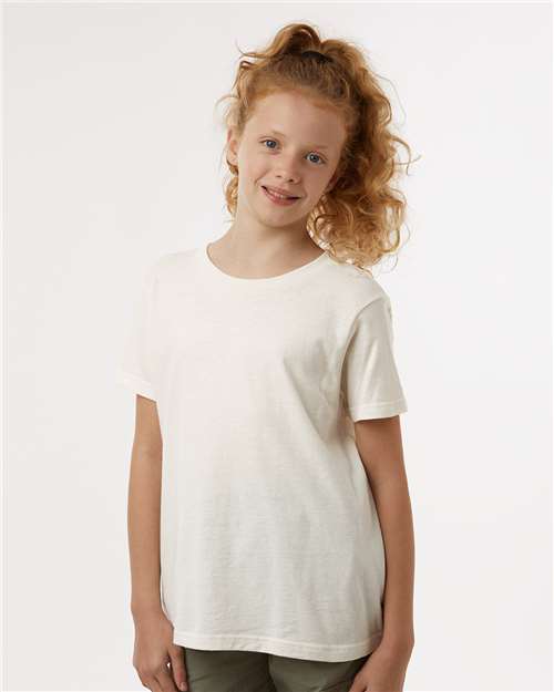 Custom Embroidered  Tultex Youth Fine Jersey T-Shirt 235 Vintage White