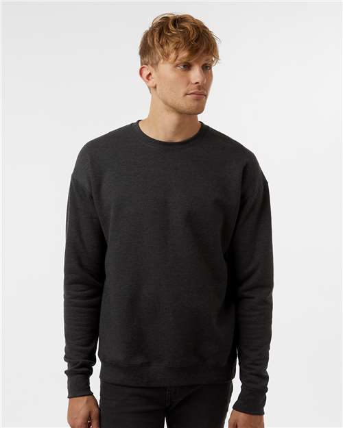 Custom Embroidered  Tultex Fleece Crewneck Sweatshirt 340 Heather Graphite