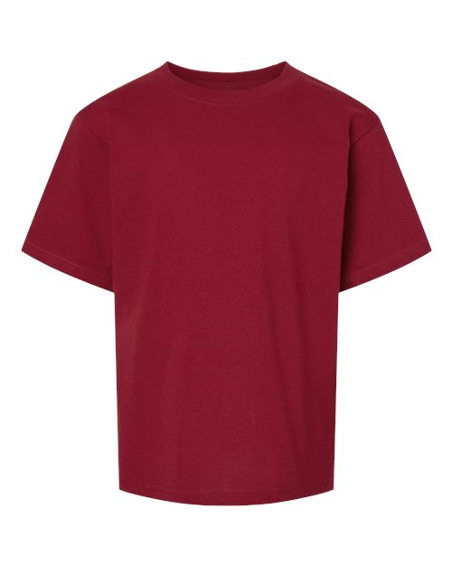 M&O Youth Gold Soft Touch T-Shirt 4850 Cardinal Red