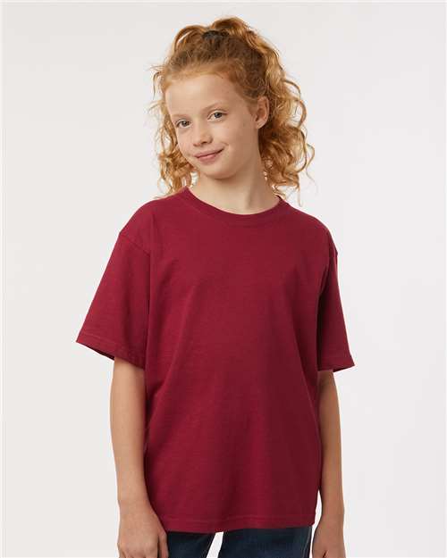 M&O Youth Gold Soft Touch T-Shirt 4850 Cardinal Red