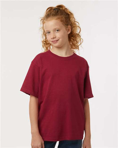 M&O Youth Gold Soft Touch T-Shirt 4850 Cardinal Red