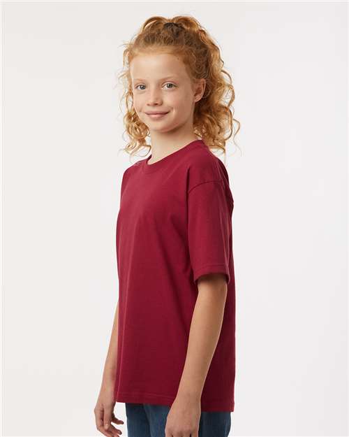 M&O Youth Gold Soft Touch T-Shirt 4850 Cardinal Red