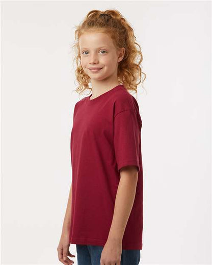 M&O Youth Gold Soft Touch T-Shirt 4850 Cardinal Red