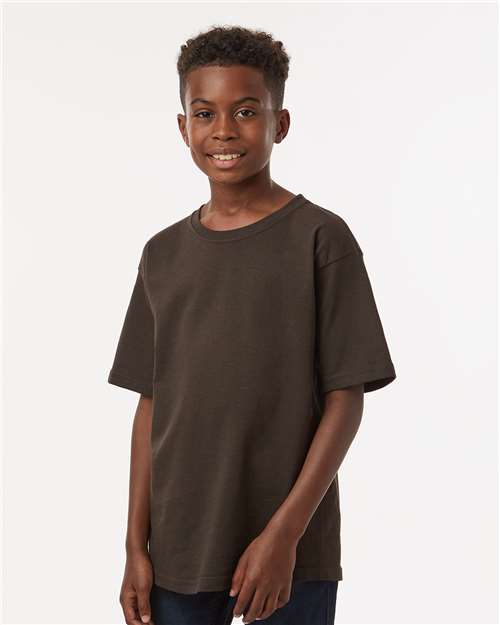 M&O Youth Gold Soft Touch T-Shirt 4850 Chocolate