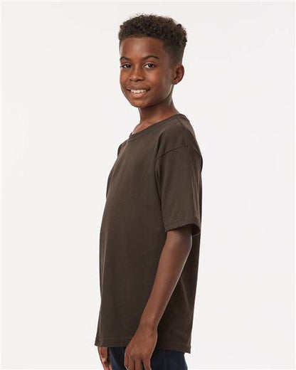 M&O Youth Gold Soft Touch T-Shirt 4850 Chocolate