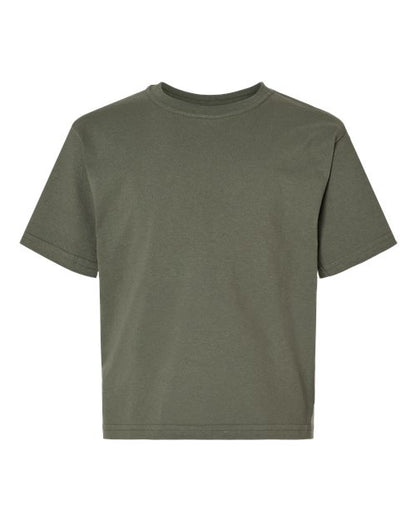 M&O Youth Gold Soft Touch T-Shirt 4850 Military Green