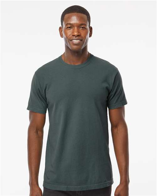 Custom Embroidered  M&O Vintage Garment-Dyed T-Shirt 6500M Blue Spruce