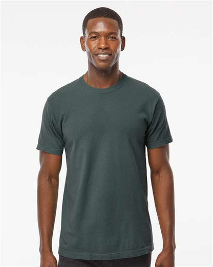 Custom Embroidered  M&O Vintage Garment-Dyed T-Shirt 6500M Blue Spruce