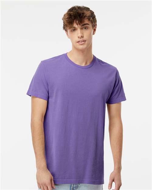 Custom Embroidered  M&O Vintage Garment-Dyed T-Shirt 6500M Violet