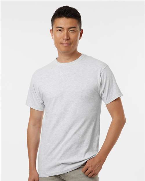 Custom Embroidered  M&O Gold Soft Touch T-Shirt 4800 Ash
