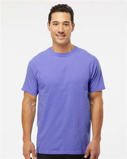 Custom Embroidered  M&O Gold Soft Touch T-Shirt 4800 Violet
