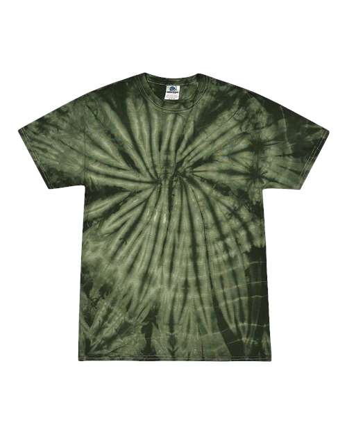 Colortone Multi-Color Tie-Dyed T-Shirt 1000 Spider Green