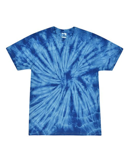 Colortone Youth Multi-Color Tie-Dyed T-Shirt 1000Y Spider Royal