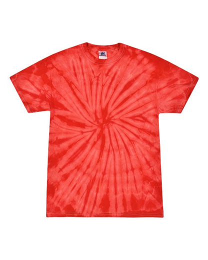 Colortone Youth Multi-Color Tie-Dyed T-Shirt 1000Y Spider Red
