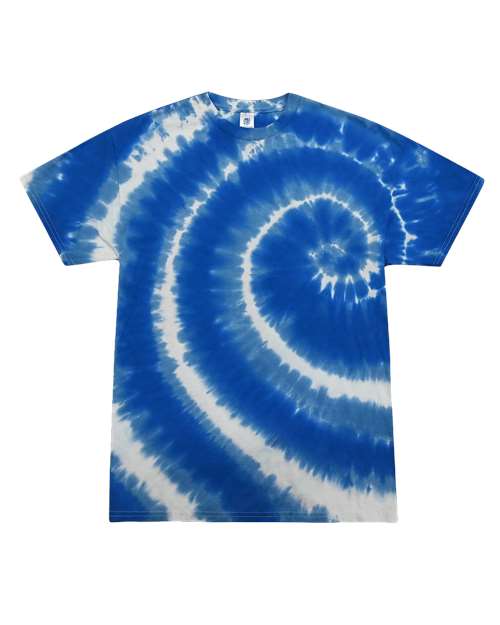 Colortone Youth Multi-Color Tie-Dyed T-Shirt 1000Y Swirl Blue