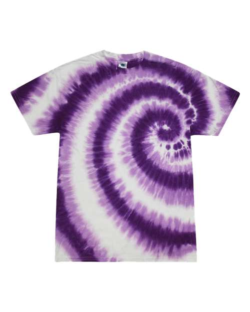 Colortone Youth Multi-Color Tie-Dyed T-Shirt 1000Y Swirl Purple