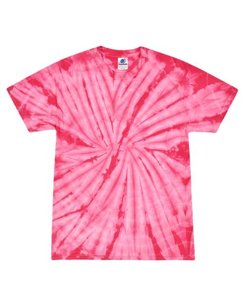 Colortone Youth Multi-Color Tie-Dyed T-Shirt 1000Y Spider Pink