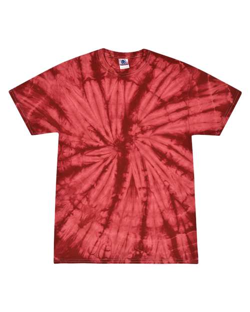 Colortone Youth Multi-Color Tie-Dyed T-Shirt 1000Y Spider Crimson
