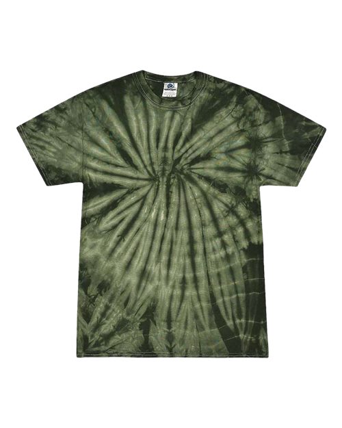 Colortone Youth Multi-Color Tie-Dyed T-Shirt 1000Y Spider Green